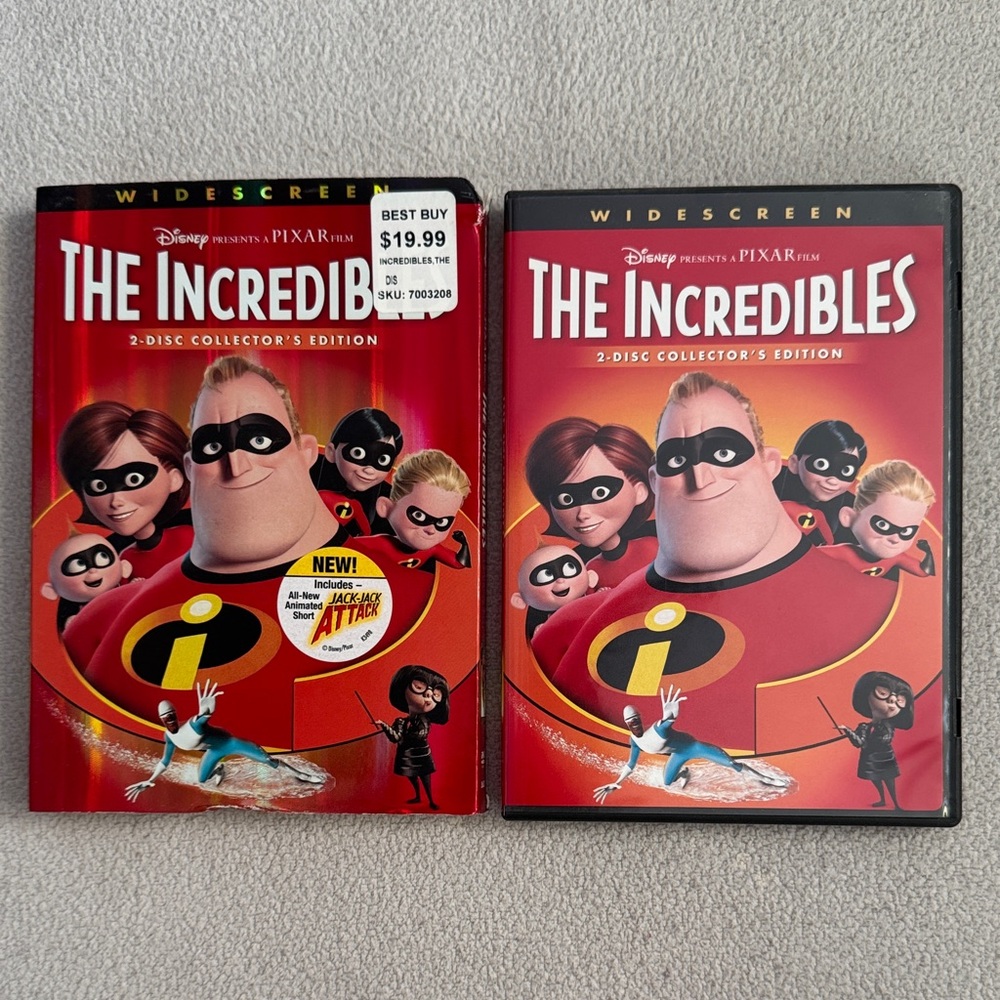 Disney Pixar The Incredibles & The Incredibles 2 DVD & BLU RAY Set - Picture 2 of 10